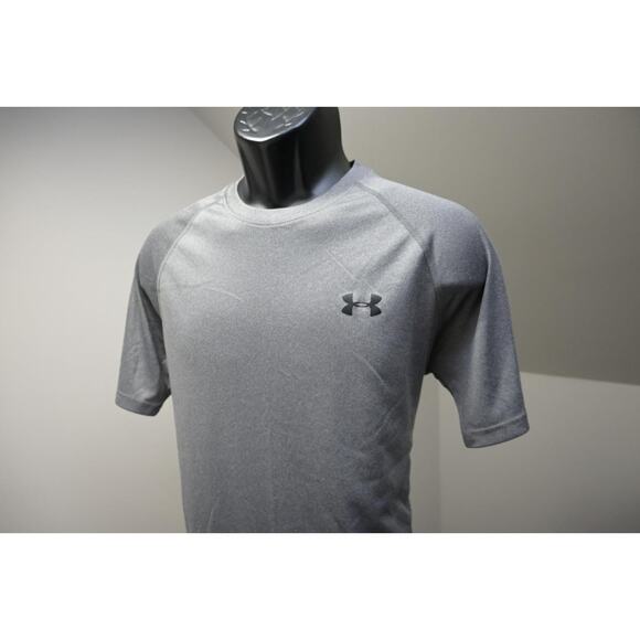 Under Armour Gym Shirt HeatGear Loose Performance Gray Athletic Mens Sz Medium - Picture 3 of 9